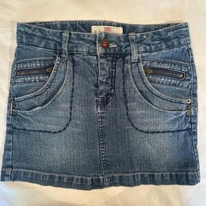 Vintage Faded Glory Mini Denim Skirt